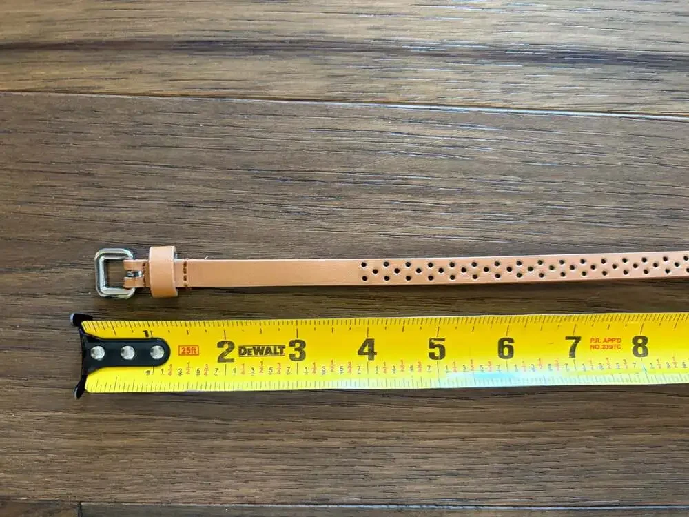 Old Navy Women's Brown Skinny Perforated Leather Belt